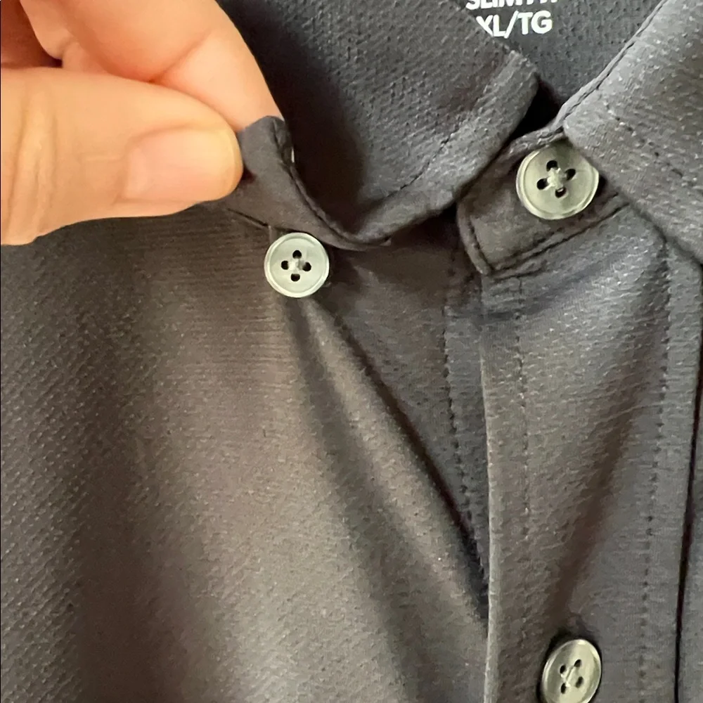 RHONE Men's Black Long Sleeve Performance Dress Shirt - Picture 3 of 7